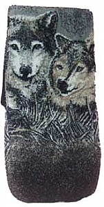 Resting Wolves Plush Fleece Scarf