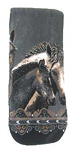 Pewter Horse Plush Fleece Scarf