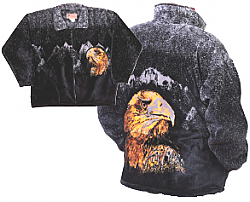 Bald Eagle Mountain Plush Fleece Jacket Adult (2X)