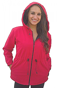 Ladies Windproof Waterproof Hooded Jacket - The Ultimate Barn Coat! (Black, Red, Turquoise, Tan, Plum) Xs - 4x