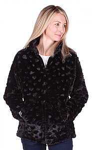 Andrea Faye Seville Ladies Boa Cinchback Washable Faux Fur Jacket (XS-2X)