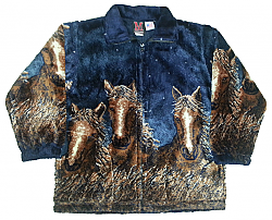 Starlight Horses Boys Girls Plush Fleece Child Jacket Kids & Junior Size 