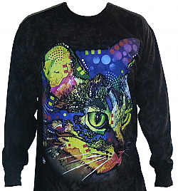 The Mountain Kitty Rainbow Cat Dean Russo Kitten Long Sleeve T Shirt (Md, Lg)