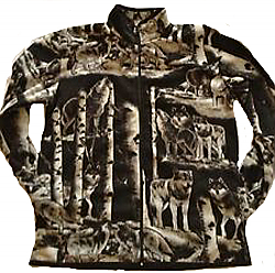Reversible Timber Wolf Jacket with Wolves (Sm - 3x)