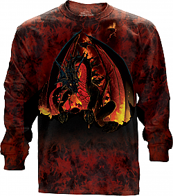 The Mountain Fireball Dragon Long Sleeve T-Shirt (Sm - Lg) 