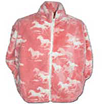 Black Mountain Pink Horses Plush Fleece Jacket Child 