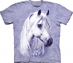The Mountain Moonshadow Short Sleeve Arabian White Horse Adult T-Shirt (Sm - 5x)