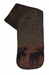 Sunset Moose Fleece Scarf  Made USA