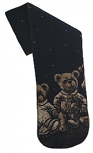Teddy Bear Plush Fleece Scarf with Micro suede back