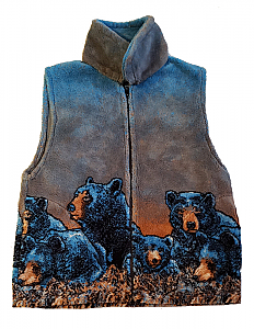 Bear Meadow Plush Fleece Vest (Sm, Med)