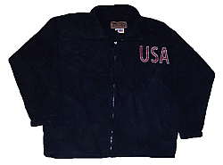Old Glory USA American Flag Fleece Jacket Adult (Sm - 2x)