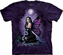 The Mountain Night Fairy Short Sleeve Fantasy Purple Wing Adult T-Shirt Sm - 3X