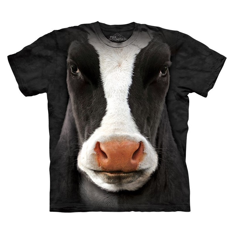 The Mountain Black Cow Face Farm T-Shirt