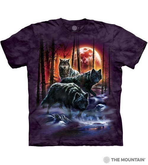 The Mountain Fire and Ice Wolves Short Sleeve Wolf T-Shirt 