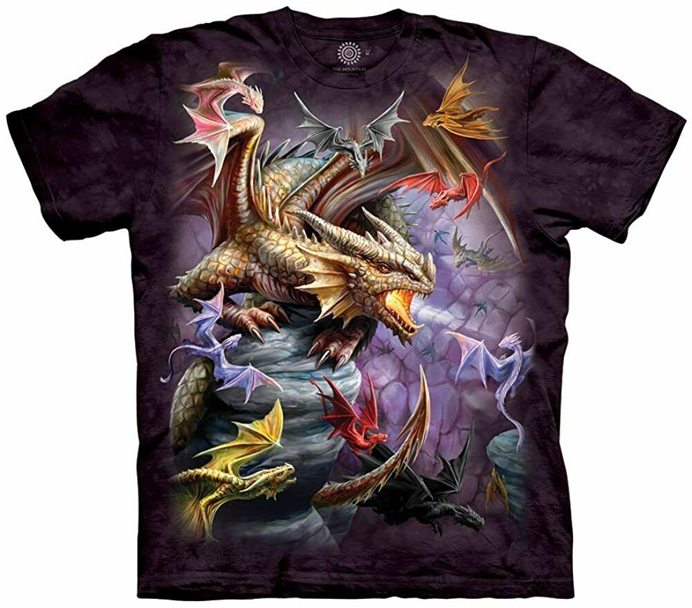 The Mountain Flight of Dragons Fantasy Clan Adult T-Shirt (SM - 4X)