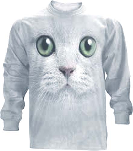 The Mountain Green Eyes Long Sleeve Cat T-Shirt (3X) 
