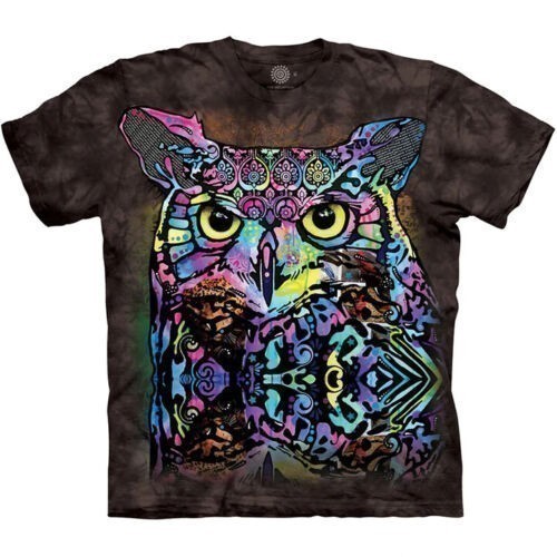 The Mountain Russo Owl T-Shirt by artist Dean Russo (Sm - Lg)