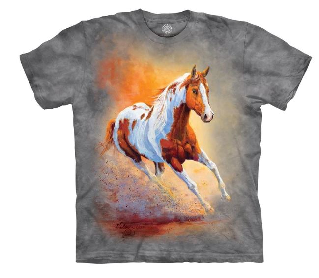 The Mountain Sunset Gallop Adult Horse T-Shirt (Sm - 5X) 
