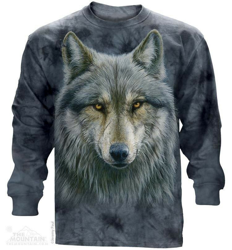 The Mountian Wolf Portrait Long Sleeve Shirt