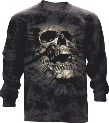 The Mountain Breakthrough Skull Long Sleeve Skeleton T-Shirt (Sm, Md, XL)