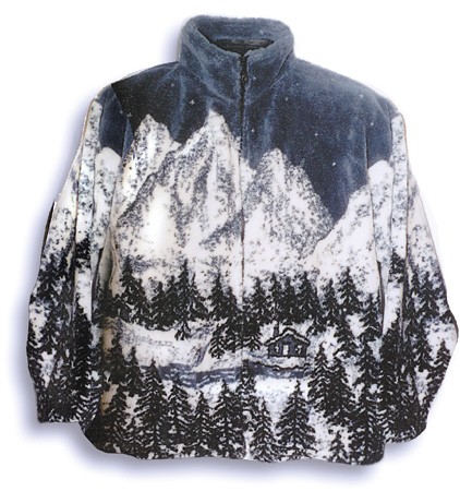 Black Mountain Cabin Fever Plush Fleece Jacket Adult (2x)