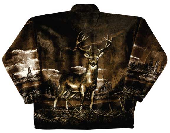 Whitetail Deer Plush Fleece Jacket Adult (XS - Md)