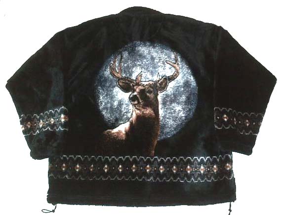 Deer Moon Whitetail Plush Fleece Jacket Adult (Sm / Md) 
