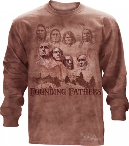 The Mountain The Founders Original Founding Fathers Native American Long Sleeve T-Shirt (Med - 3X)