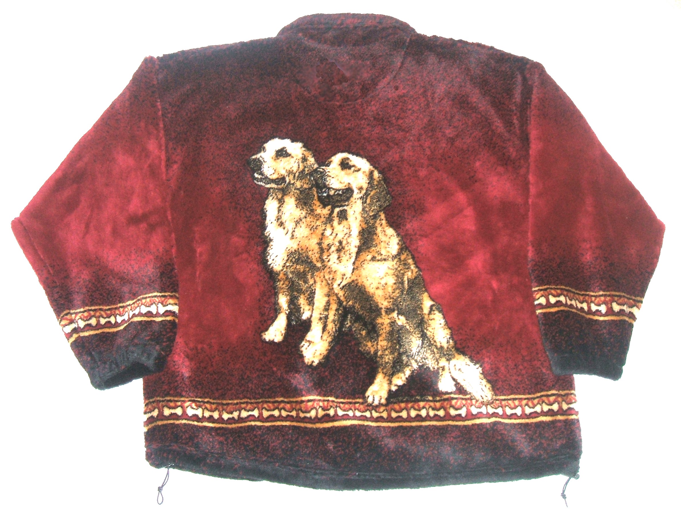Golden Retriever Plush Fleece Dog Jacket Adult  (SM - XL)