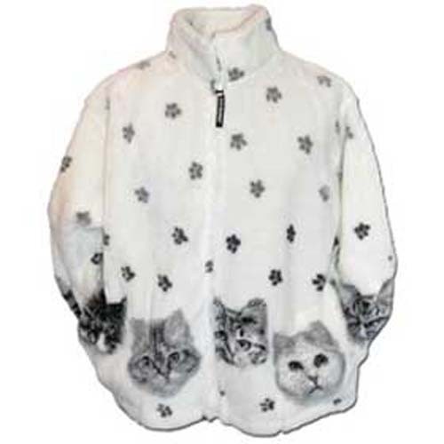 Black Mountain Kittens Plush Fleece Cat Print Jacket - (Xs - 2x)