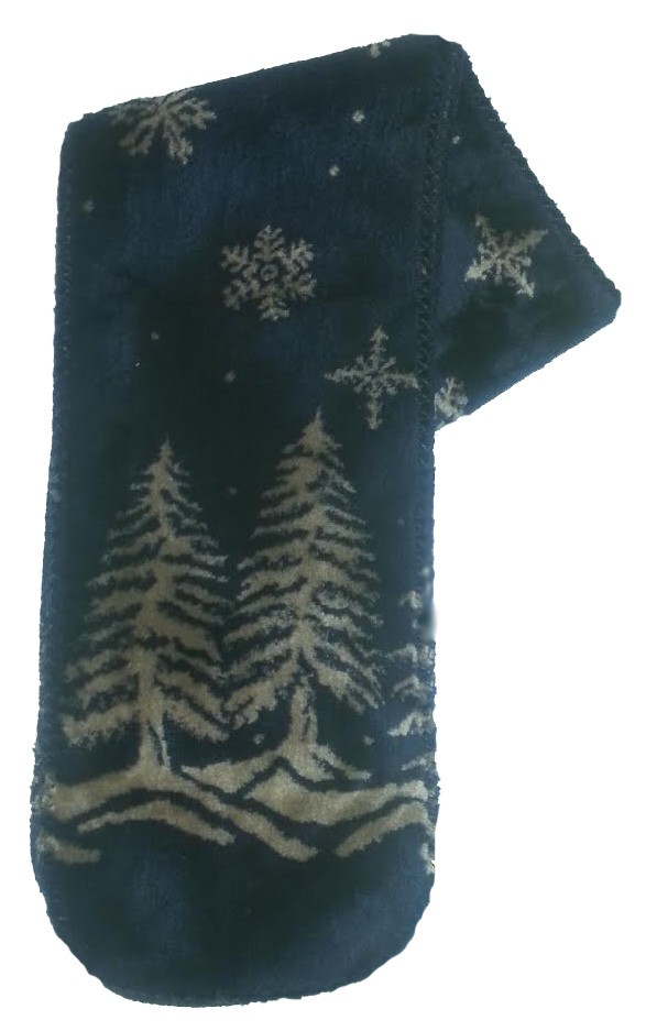 Twilight Snowflakes Plush Fleece Scarf