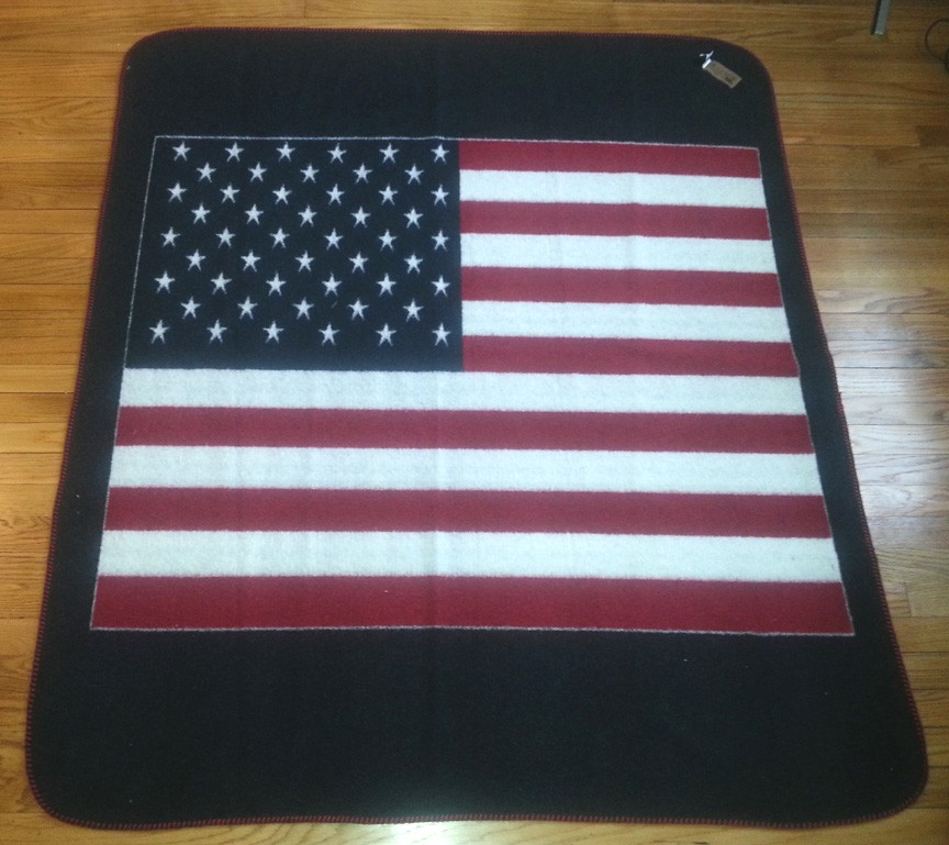 Clearance sale usa american flag fleece throw blanket