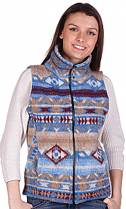 Salinas Southwest Looped Wool Fleece Cinchbach Vest (med)