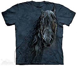 The Mountain Forever Friesian Short Sleeve Horse T-Shirt (Sm - 3x) 