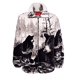 Black Mountain Black Bears Plush Fleece Jacket Adult (Xs - 3X)