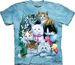 The Mountain Kittens & Flowers T-Shirt