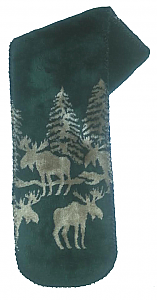 Forest Moose Plush Fleece Scarf