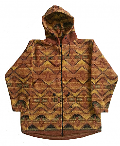 Clearance Sale Corona Looped Wool / Fleece Southwestern Hooded Aztec Jacket Adult (Sm - 3X) 