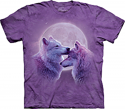 The Mountain Loving Wolves Moon Short Sleeve Wolf T-Shirt New (3X)