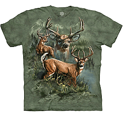 The Mountain Deer Collage Whitetail Buck T-Shirt (Sm)