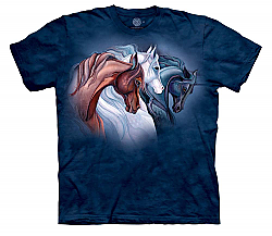 The Mountain Sisters of the Wind Short Sleeve Horse Print T-Shirt by artist Jody Bergsma (Sm - 3x)   