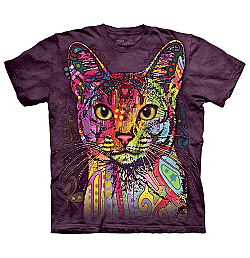 The Mountain Abyssinian Cat Dean Russo Kitten Short Sleeve T Shirt (Sm - 5X)