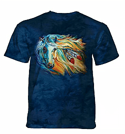 The Mountain War Horse Breaking Dawn Native Feathers Shirt Sm - 3x