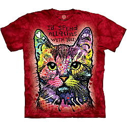 The Mountain Russo 9 Lives - Adult Unisex Cat T-Shirt (Sm - 3X)