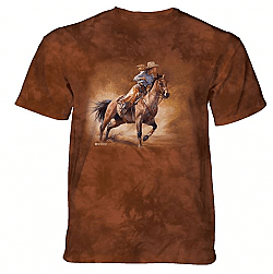 The Mountain Gotta Run Horse Western Cowgirl Rodeo Short Sleeve T-Shirt (Sm - 5X)  