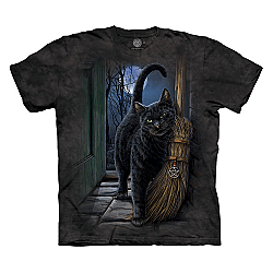 The Mountain A Brush With Magic Black Cat Kitten T-Shirt (Sm - 3X)
