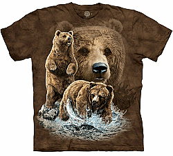 The Mountain Find 10 Brown Bears Grizzly Kodiak T-Shirt (Med) 