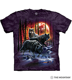 The Mountain Fire and Ice Wolves Short Sleeve Wolf T-Shirt (Sm - 5x) 